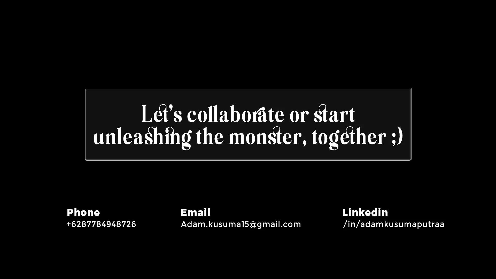 Let's collaborate or start unleashing the monster, together